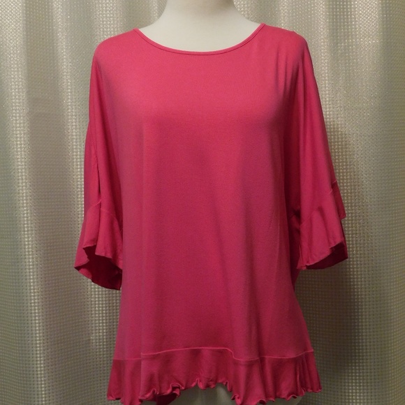 Ny Collection Plus Size Ruffle-Trim Top - Picture 2 of 3